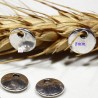 20 breloques sequin  rond  métal argente   plat lisse   8 x1,5mm