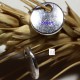 20 breloques sequin  rond  métal argente   plat lisse   8 x1,5mm