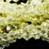 30 perles de bohème facette toupie jaune pâle AB 4mm