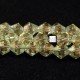 30 perles de bohème facette toupie jaune pâle AB 4mm