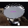 2 supports bague cabochon laiton dentelle 25mm