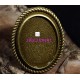 bague support cabochon ovale bronze 18x25mm