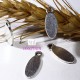 20 breloques ovale argent lisse plat 16x6mm