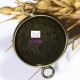 4 supports connecteurs cabochon 16mm bronze