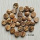 2 cabochons pierre naturelle jaspe beige noir rond 12mm