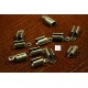 10 attaches embouts chaine et cordons bronze 8x3,5 mm