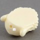 5 Têtes de bouddha miniature crème percées 15x11mm