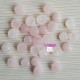 2 cabochons pierre naturelle de quartz rose fond plat  10mm