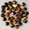 2 cabochons pierre naturelle oeil de tigre  10mm