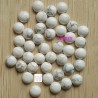 2 cabochons pierre naturelle howlite blanche marbré   10mm