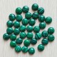 2 cabochons pierre cabochon malachite rond fond plat 12mm