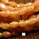 30 perles de verre  de bohème facette orange 6x4mm