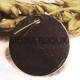 4 breloques sequins ronds  acier inoxydable plat   20mm
