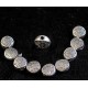 20 perles argenté  mini plat rond motifs arabesque  7mm