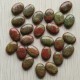 2 cabochons pierre naturelle unakite ovale 18x13mm