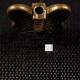 10 perles intercalaires papillon bronze relief 10x8mm