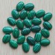2 cabochons pierre malachite reconstitué ovale 18x13mm
