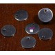 10 breloques sequins rond acier inoxydable   10mm