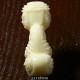 2 bouddha assis  miniature crème   percées 25x18mm