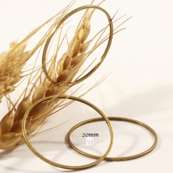 10 anneaux fermés ronds  laiton bronze 20mm