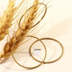 10 anneaux fermés rond  laiton  bronze 25mm