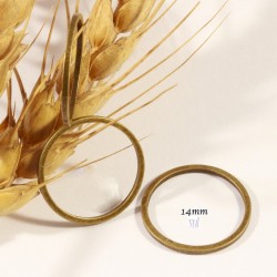 20 anneaux fermés ronds laiton bronze 14mm
