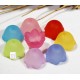 Mix 20 perles lucite fleurs verre acrylique dépoli multicolore 10x9mm