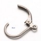 2 supports boucle d'oreille dormeuse acier 16x10mm