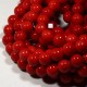 10 perles pierre jade rouge 8mm rondes