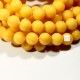 10 perles pierre  jade jaune  8mm rondes