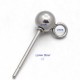1 paire support boucle d'oreille clou boule acier 316L 15mm