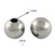 50 perles acier  inoxydable rondes couleur platine 3mm
