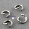 50 anneaux simple  acier inoxydable rond  4x0.5mm