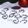 50 anneaux simple  acier inoxydable rond  6x1mm