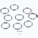50 anneaux double  acier inoxydable rond  8x0.6mm