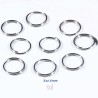50 anneaux double  acier inoxydable rond  8x0.6mm