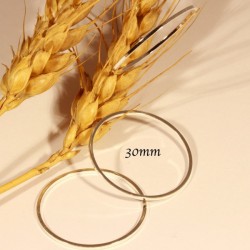 10 anneaux ronds fermés laiton vif argent 30mm