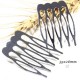 4  peignes barrette à cheveux  argent clair  à customiser  39x26mm