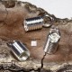 20 attaches embouts ressort métal argenté 10x4,5mm