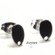 2 supports boucle d'oreille clou acier forme goutte  8x5mm