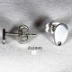 2 supports boucle d'oreille clou acier forme goutte  8x5mm