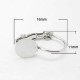 10 supports boucle d'oreille dormeuse laiton argent platine  plateau 6mm