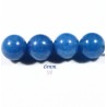x10 perles pierre jade bleu ronde  5/6mm