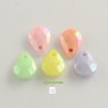 15 perles multicolore pastel  canari  gouttes acrylique facettées 25x19mm