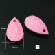 10 breloques goutte  rose acrylique facettées 20x12mm