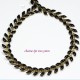 chaine épi laiton chevron émaillé noir x1m