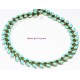 chaine épi laiton chevron émaillé turquoise x1m