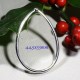 4 breloques pendentif  goutte métal argent vif  44,5x33mm