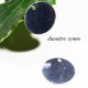 10 breloques sequins rond plaqué argent lisse plat  15mm