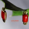 10 Connecteurs sequin émaillés rouge double face 10x3x3mm